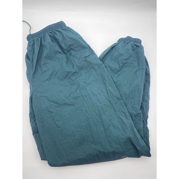 Vintage Nike Windbreaker Track Pants Men's XL‎ Pine Green Ankle Zip Lined - Picture 1 of 16